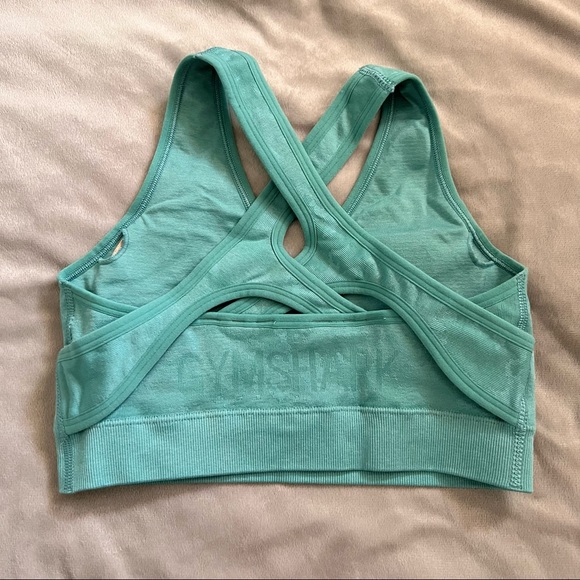 Gymshark Light Green Camo Sports Bra - Picture 4 of 6